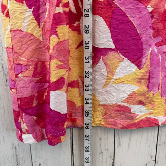 Escape by Habitat Guava Tropical Pink Sleeveless Tank Shift Dress Size Medium - Picture 11 of 12